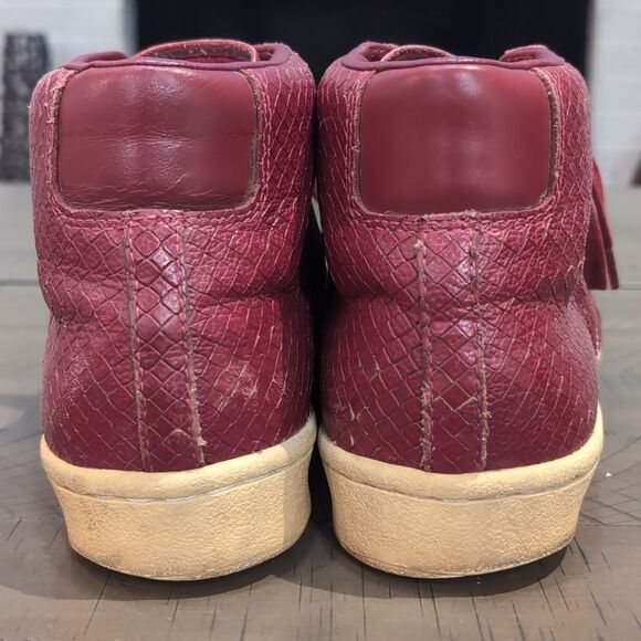2006 Adidas Pro Model Burgundy Shell Toe Superstar High Top Sneakers Size 10.5 - Picture 5 of 10